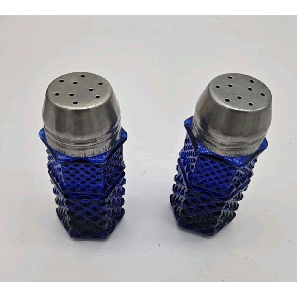 Cobalt Blue Salt And Pepper Shakers